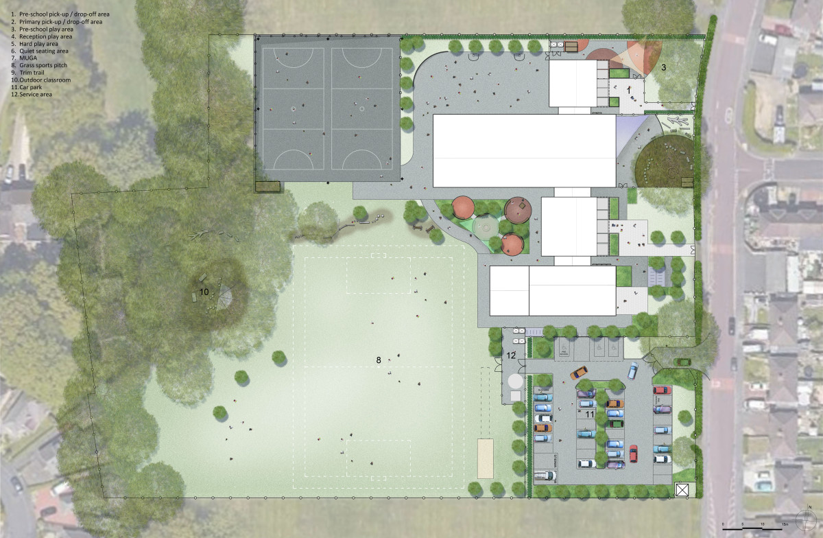 Hillbourne Primary School 21913 01 PROPOSED SITE PLAN RevB cube designltd