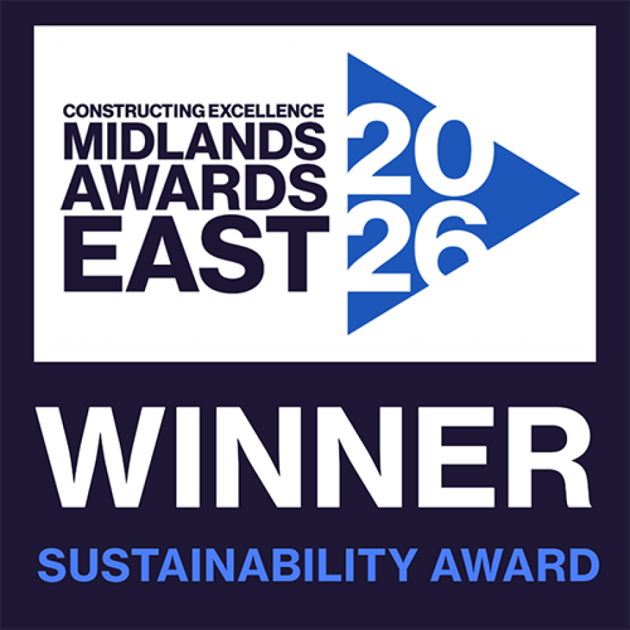 Constructing Excellence Midlands East Awards Winner 2026 Sustainability Award cube designltd